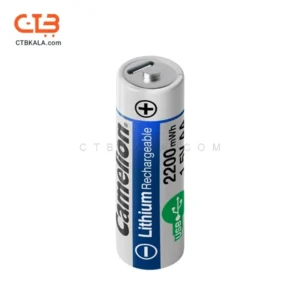 باتری قلمی لیتیوم قابل شارژ کملیون 1.5VLi-AA2200 بسته دو عددی ظرفیت ۲۲۰۰mWh
