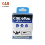 باتری نیم قلمی قابل شارژ کملیون مدل 1.5VLi-AAA650 بسته دو عددی - Image 4