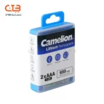 باتری نیم قلمی قابل شارژ کملیون مدل 1.5VLi-AAA650 بسته دو عددی - Image 2